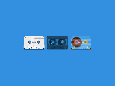 Mini blur cassette icon illustration plastic retro sound tape vector vintage