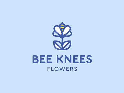 Bee Knees - Logo balance bee flower identity illustration line logo marks monogram simple