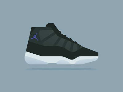 Air Jordan air basketball gas gradient icon illustration jordan minimal sneaker space vector web