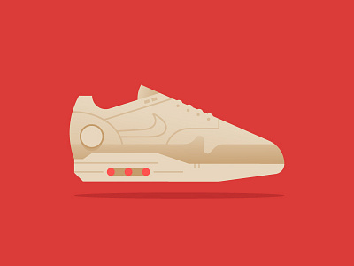 Nike Air Max air gradient icon illustration minimal nike one patch sneaker vector web