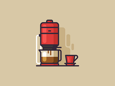 Coffee Machine bottle braun coffee cup icon illustration machine minimal vector web
