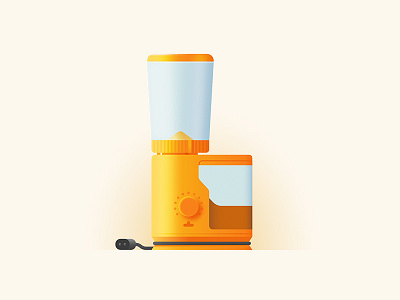 Style Test braun coffee color gradient grinder icon illustration minimal simple vector