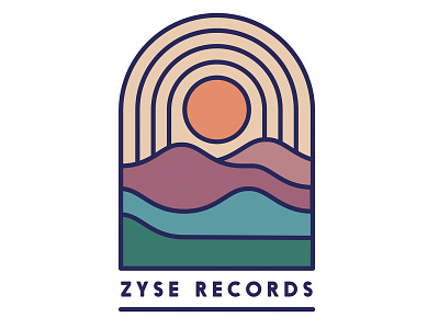 Logo for Zyse Records branding design graphic design landscape logo logo design minimalist music sunrise