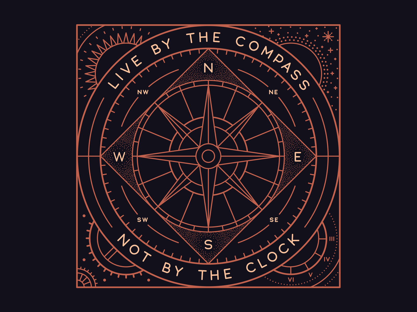 Live By The Compass by Rick Crane on Dribbble