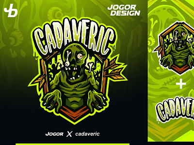 Cadaveric - Esport Logo Project esports logo green illustration jogor logo mascot typogaphy zombie