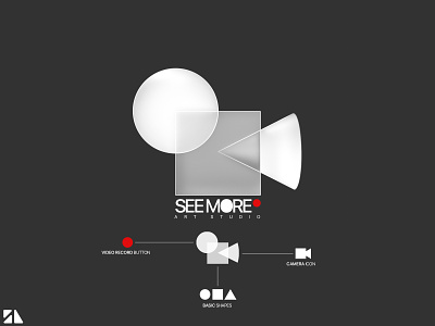 SEEMORE Art Studio Neumorphic Style Logo, branding design design art design process graphic design illustration logo logo design neumorphic neumorphic style neumorphism studio
