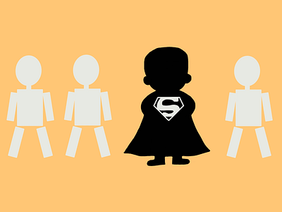 Dare to be different design illustration superman ui vector