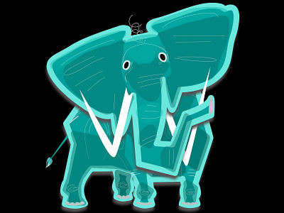 Elephant illustration animal design elephant illustration logo minimal vector