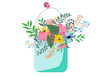 Flower pot illustration