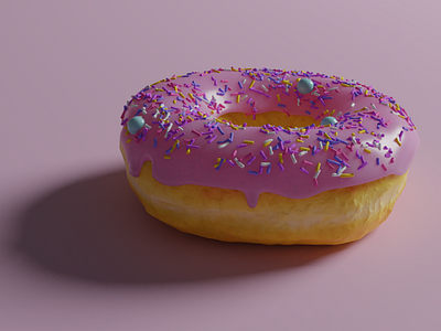 3D Donut 3d 3d art blender blendercycles design donut pink ui web