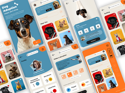 Dop Adoption Mobile App adoption animal app design dog dog adoption figma figmadesign minimal mobile mobile app pet adoption ui uidesign uiux ux