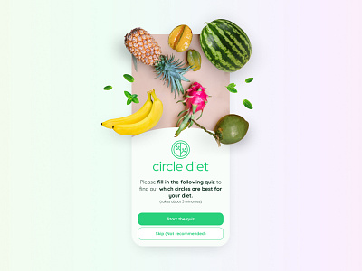 Nutrition and Diet App Onboarding - Circle Diet for Life