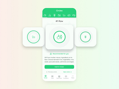 Nutrition and Diet App - Circle Diet for Life brand branding design inspiration logo redesign ui ux