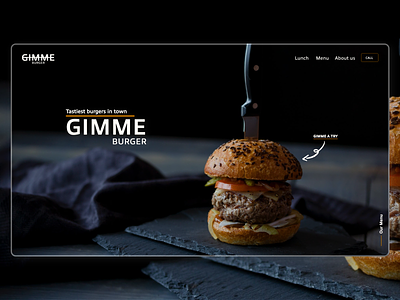 Gimme Burger burger design food food and drink lunch ui uidesign ux uxdesign web design webdesign xd design