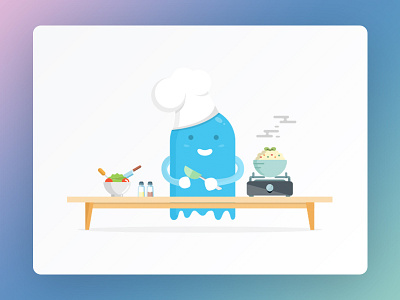 We are cooking icons illustration interaction ios mobile app vector walkthrough