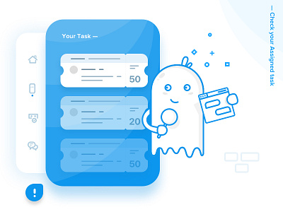 Chat Product - Assigned task chat chatproduct design icons illustration interaction ios onboarding vector walkthrough