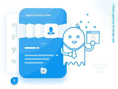 Chat Product - Find you Agent to assign task chat chatproduct ghost icons illustration interaction ios onboarding product design vector walkthrough