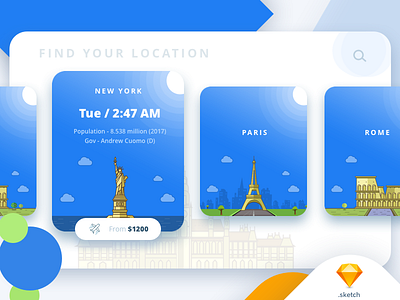 Flight booking app chennai flight booking icons illustration interaction ios newyork paris rome ui ux vector