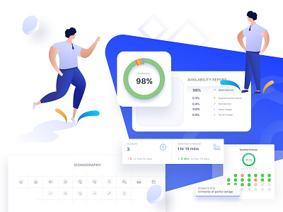 Statuspage in 1-click for FREE app design calendar 2019 icons illustration interactions mobile app report design ui ux design ux web design