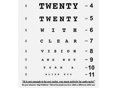 TWENTY TWENTY anti racist graphicdesign typography