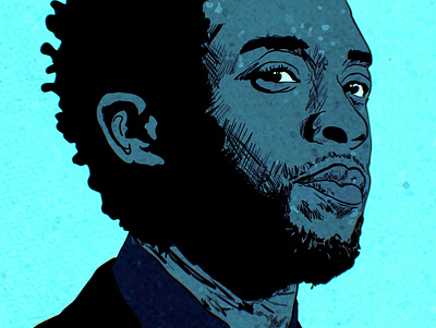 Chadwick Boseman Portrait art black panther chadwick boseman concept design illustration portrait poster