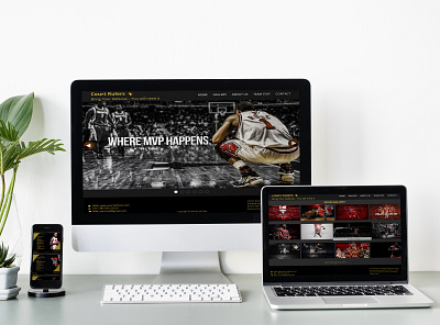 Basketball site branding design ui ui design ux web web design website design