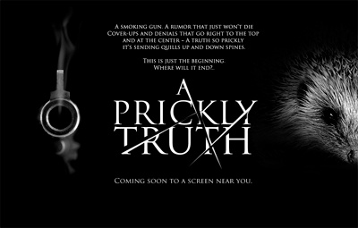 Apricklytruth a prickly truth black black and white campaign clean design film hedgehogs typography