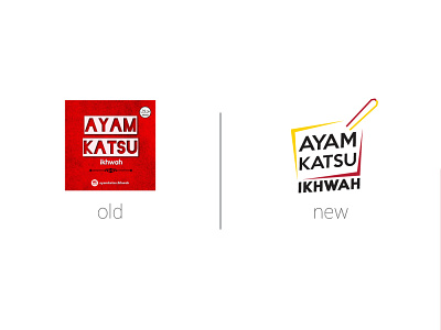 Ayam Katsu Ikhwah Rebranding Logo branding design flat icon logo minimal rebranding