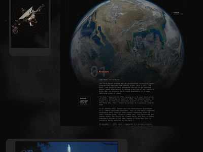 Halo1 digital experience interactive layout microsite planets scrolling space ui ux web design website