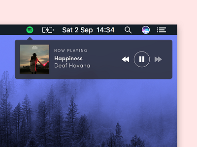 Spotify Dock banner music notification player spotify ui user experience user interface ux