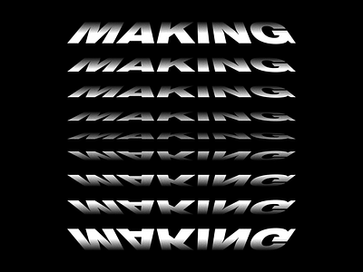 I Be Making bespoke black creative custom fade lettering making shapes text type typography white