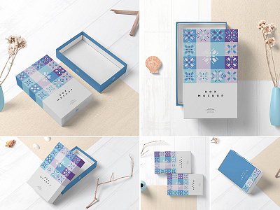 Rectangle Cardboard Box Mockups