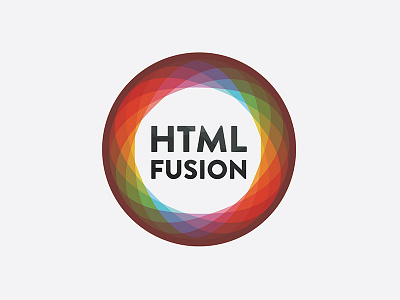Htmlfusion Logo Reject circle colorful fusion futura html kaleidoscope logo
