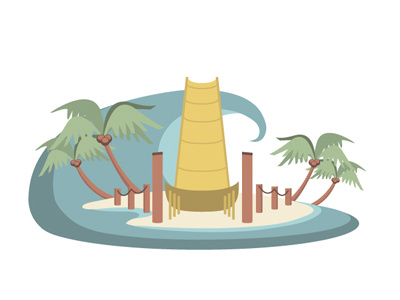 Waterpark icon icon illustration waterpark