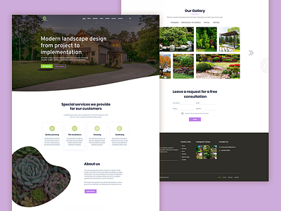 Landscape Design Studio Landing page