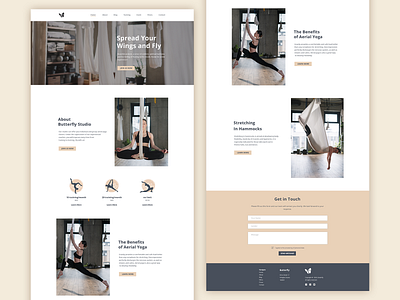 Aerial Yoga Studio Landing Page