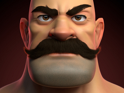 Tough guy 3d 3d art modeling rendering sculpting