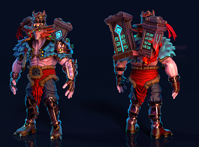 " Gravedigger" Stylized character art 3d 3d art character game art modeling rendering sculpting