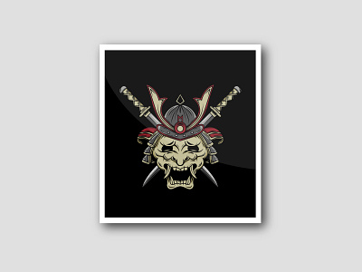 samurai branding design japan japanese merchandise design samurai vector