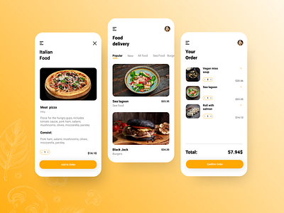 App Delivery food app delivery app design food minimal mobile ui