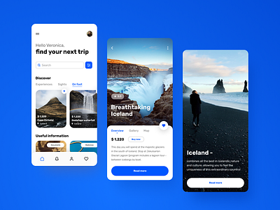 Travel service mobile app