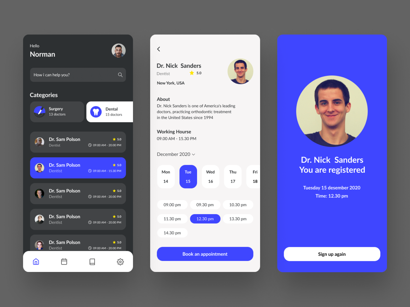 Concept Registration at the clinic Mobile App by Soboleva Veronica on ...