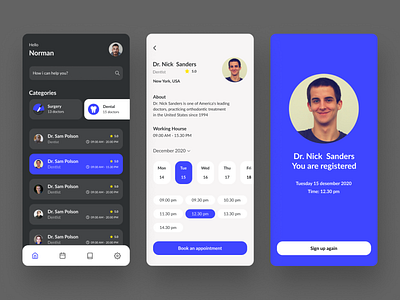 Concept Registration at the clinic Mobile App