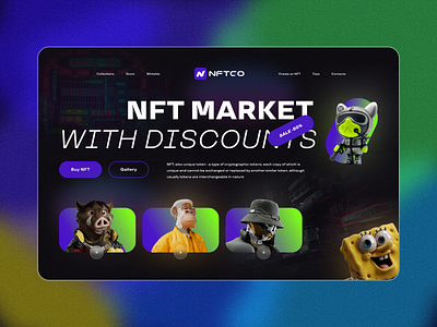 NFT Marketplace 3d buy design marketplace nft ui web
