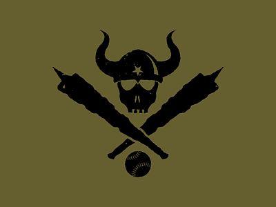 Barbarian Softball apparel athletic barbarian barbaric baseball club horns logo skull softball sport viking