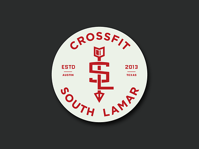 Crossfit South Lamar arrow austin badge circle crossfit fitness round south texas