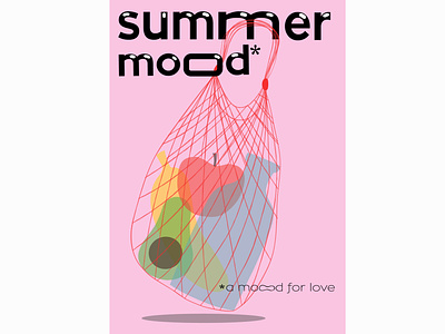 It's summer, I'm in love cover art fresh colors header illustration summer flyer summertime type typogaphy vector