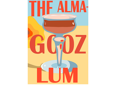 Vintage cocktail Almagoozlum illustration