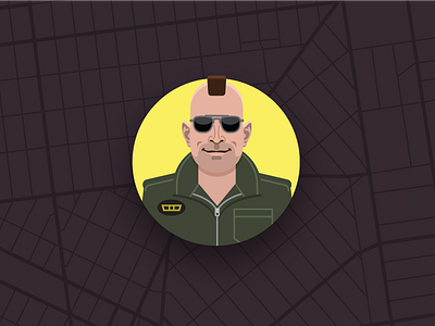 Yelo App Avatar Illustration - Travis Bickle