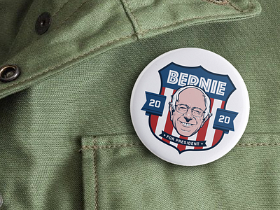 Bernie Sanders Pin app art badge branding clean data visualization design icon icons identity illustration illustrator infographic lettering logo type typography vector web web design